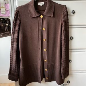 St. John Sport Brown Cardigan